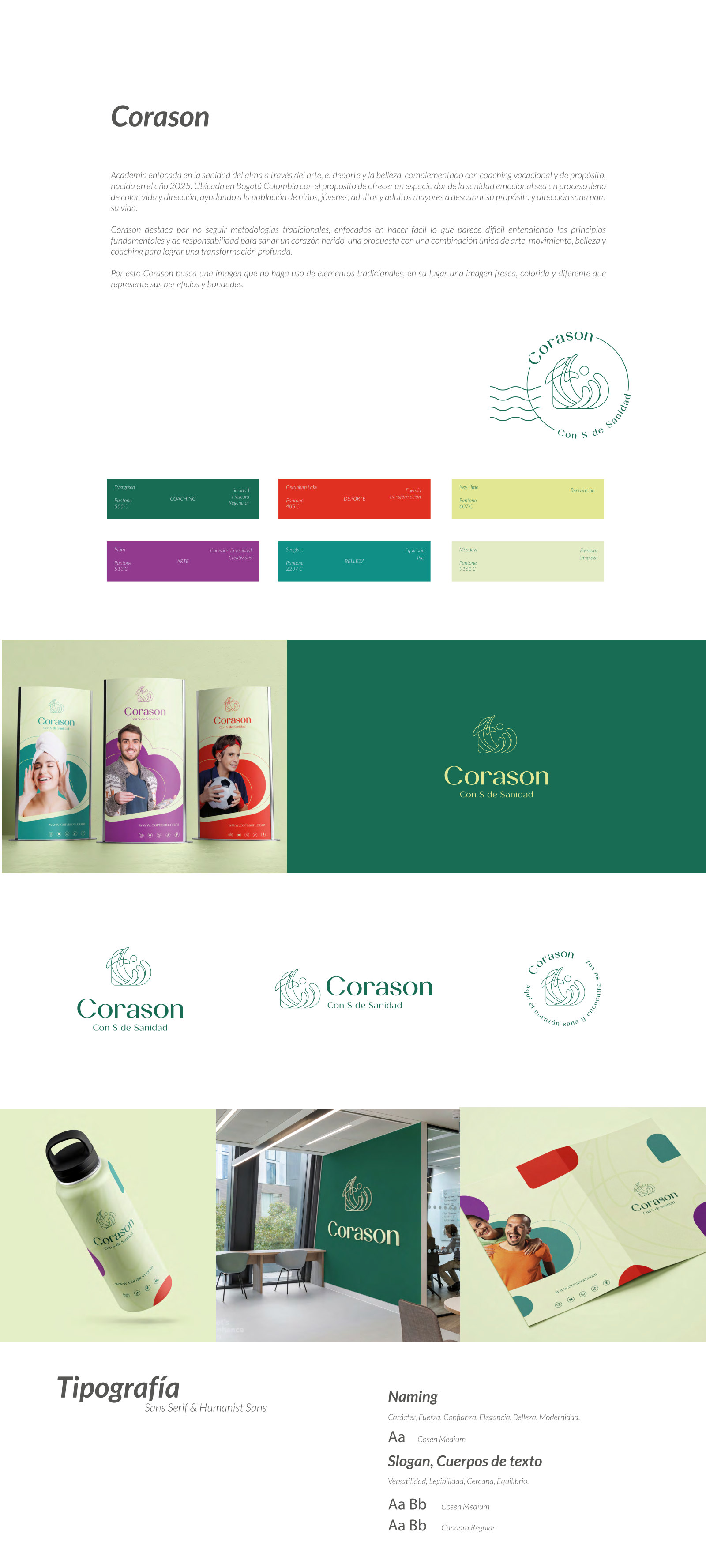Diseño de identidad visual y aplicaciones de Corason